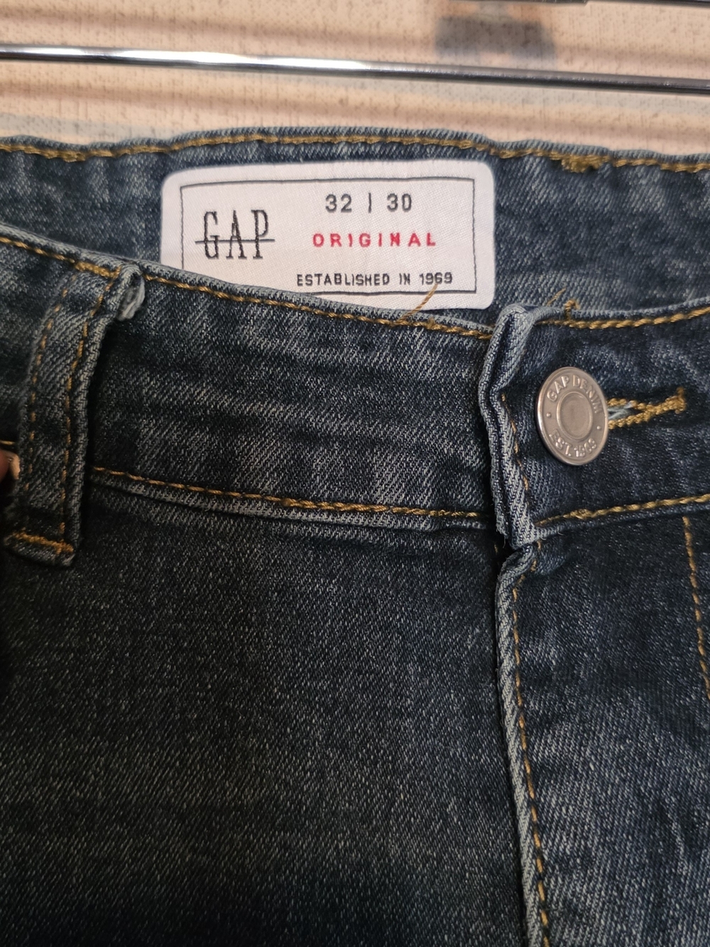 GAP Men's Dark Blue Slim Straight Jeans - Picture 6 of 6